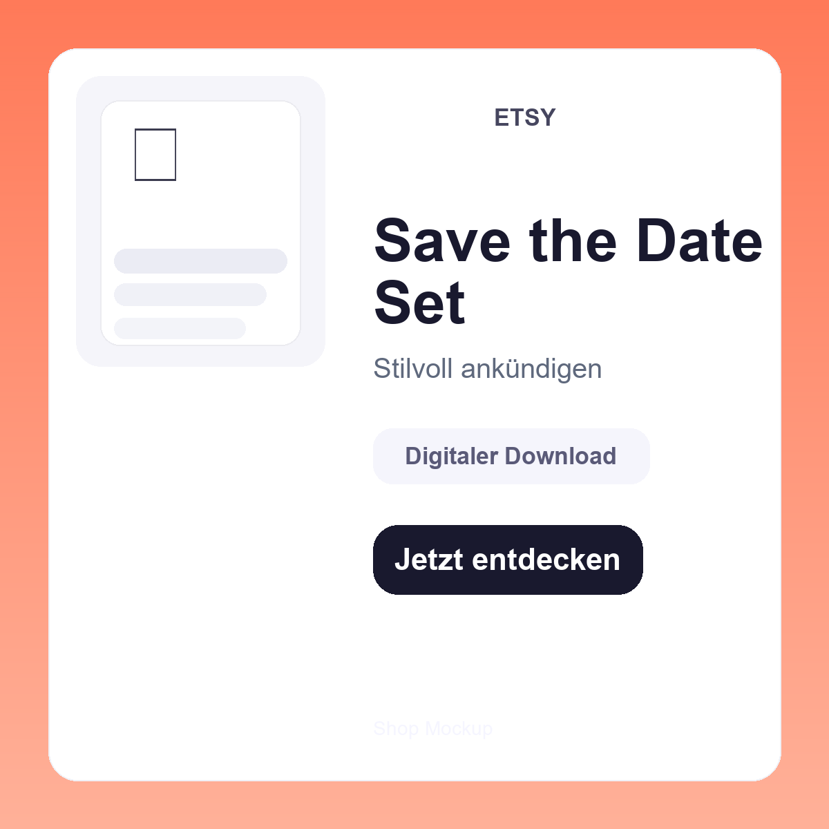 Mockup Save the Date Set