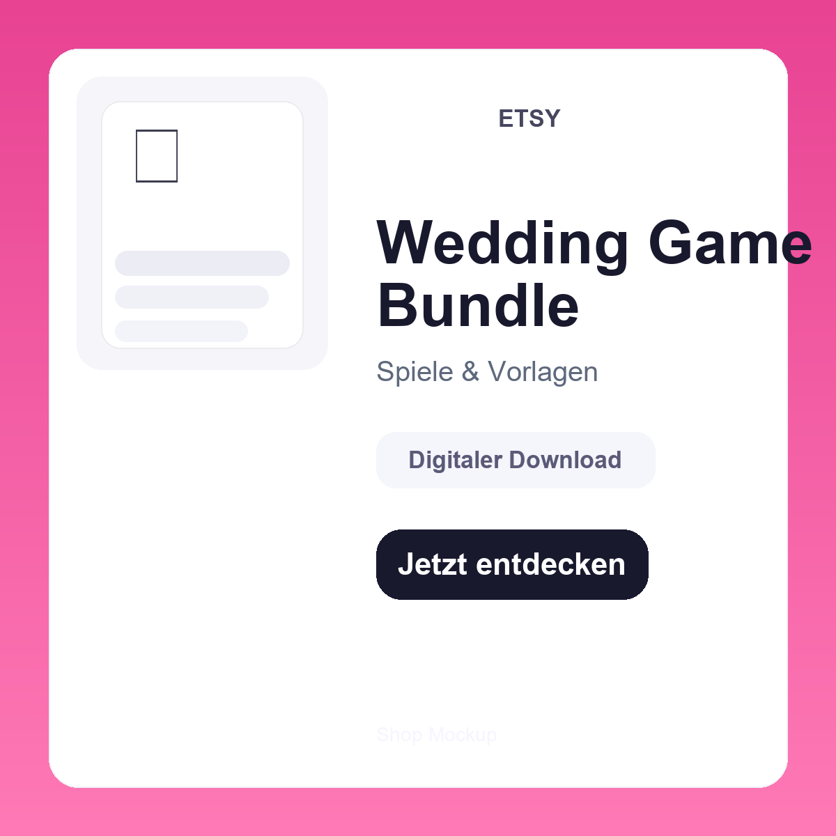 Mockup Wedding Game Bundle